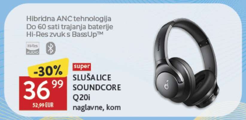 SLUŠALICE SOUNDCORE Q20i