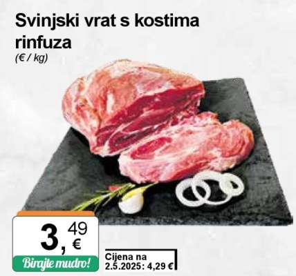 Svinjski vrat s kostima rinfuza
