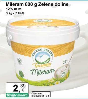 Mileram 800 g Zelene doline