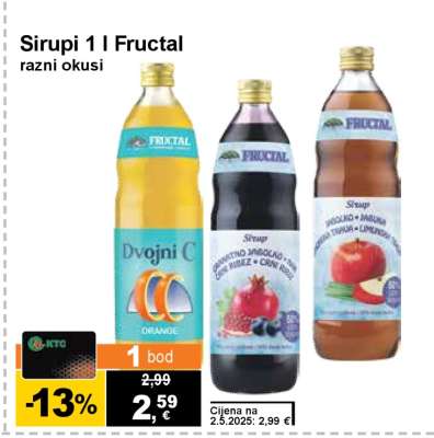 Sirupi 1 l Fructal