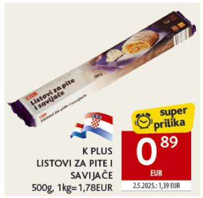 K PLUS LISTOVI ZA PITE I SAVIJAČE