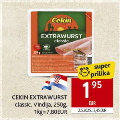 CEKIN EXTRA WURST classic, Vindija, 250g