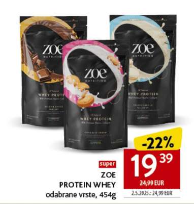 ZOE PROTEIN WHEY odabrane vrste, 454g