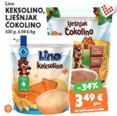 Lino KEKSOLINO, LJEŠNJAK ČOKOLINO