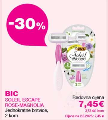 BIC SOLEIL ESCAPE ROSE-MAGNOLIA