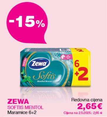 ZEWA SOFTIS MENTOL