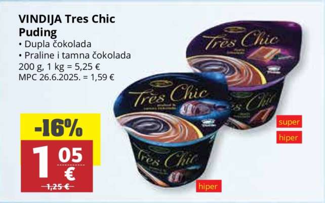 VINDIJA Tres Chic Puding