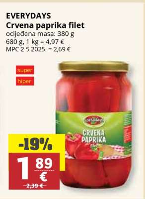 EVERYDAYS Crvena paprika filet