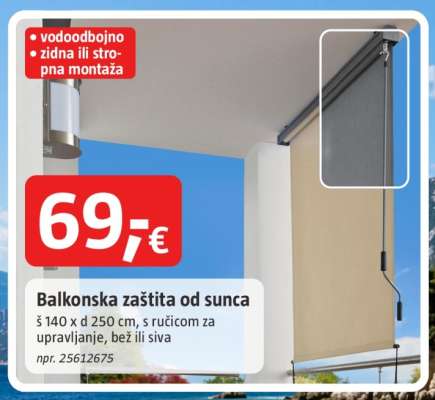 Balkonska zaštita od sunca