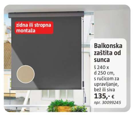 Balkonska zaštita od sunca