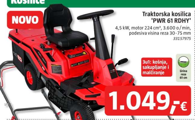 Traktorska kosilica 'PWR 61 RDHY'