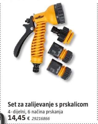 Set za zalijevanje s prskalicom
