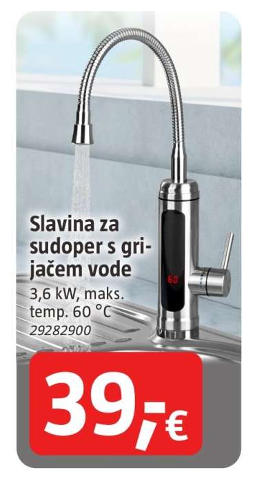 Slavina za sudoper s grijačem vode