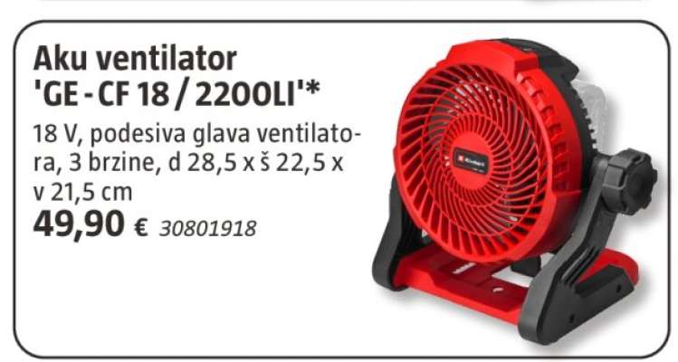 Aku ventilator 'GE - CF 18 / 2200LI'*
