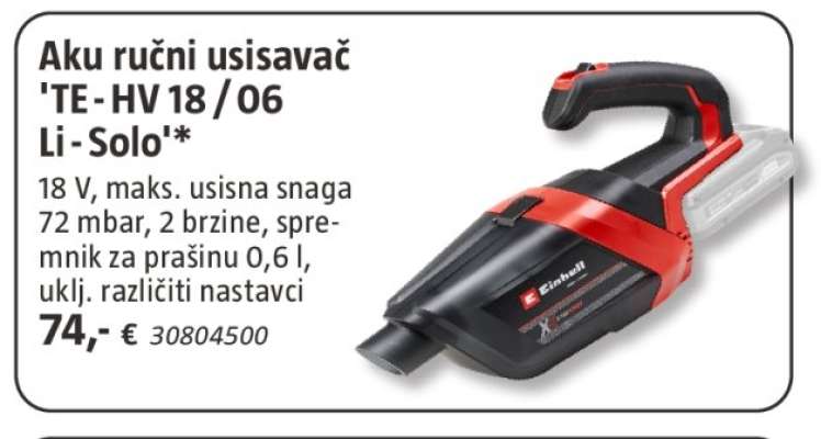 Aku ručni usisavač 'TE-HV 18/06 Li-Solo'