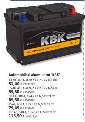 Automobilski akumulator 'KBK'
