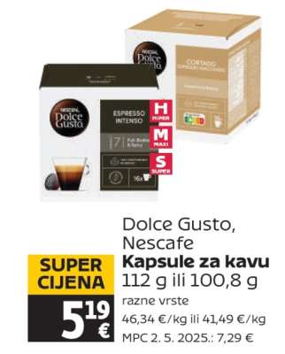 Dolce Gusto, Nescafe Kapsule za kavu