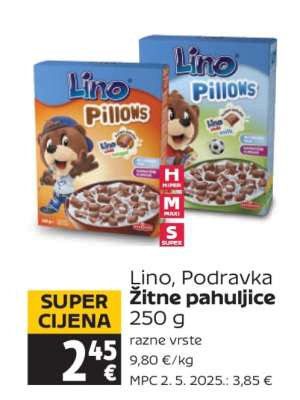 Lino, Podravka Žitne pahuljice 250 g