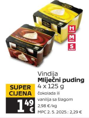 VINDIJA Mliječni puding