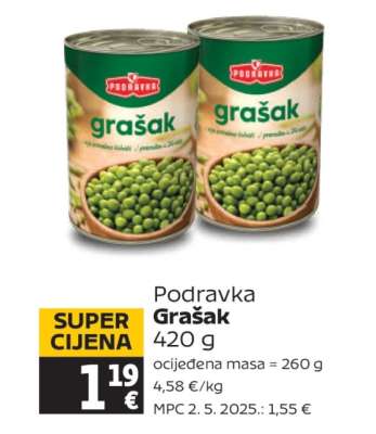 PODRAVKA Grašak
