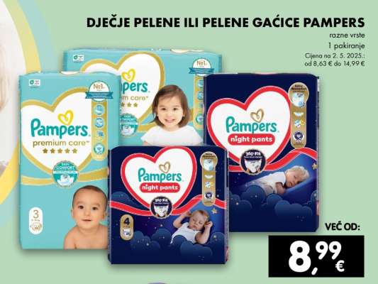 DJEČJE PELENE ILI PELENE GAĆICE PAMPERS