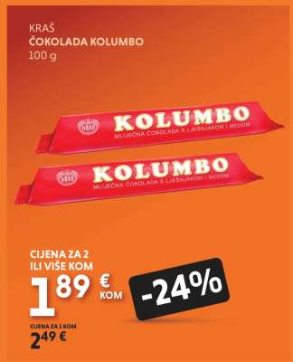 Kraš Čokolada Kolumbo