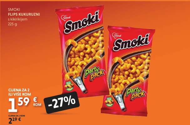 Smoki Flips Kukuruzni s kikirikijem 225 g