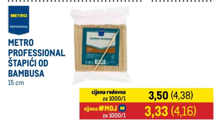 METRO PROFESSIONAL ŠTAPIĆI OD BAMBUSa