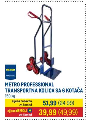 METRO PROFESSIONAL TRANSPORTNA KOLICA SA 6 KOTAČA