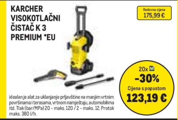KARCHER VISOKOTLAČNI ČISTAČ K 3 PREMIUM *EU