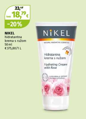 NIKEL Hidratantna krema s ružom