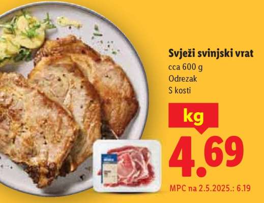 Svježi svinjski vrat