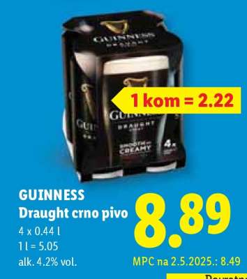 GUINNESS Draught crno pivo