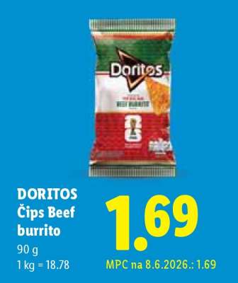 DORITOS Čips Beef burrito