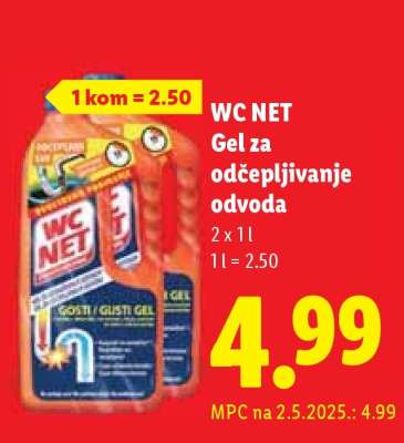 WC NET Gel za odčepljivanje odvoda
