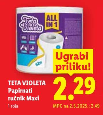 Teta Violeta Papirnati ručník Maxi