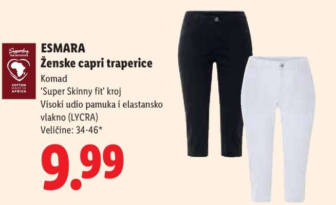 ESMARA Ženske capri traperice