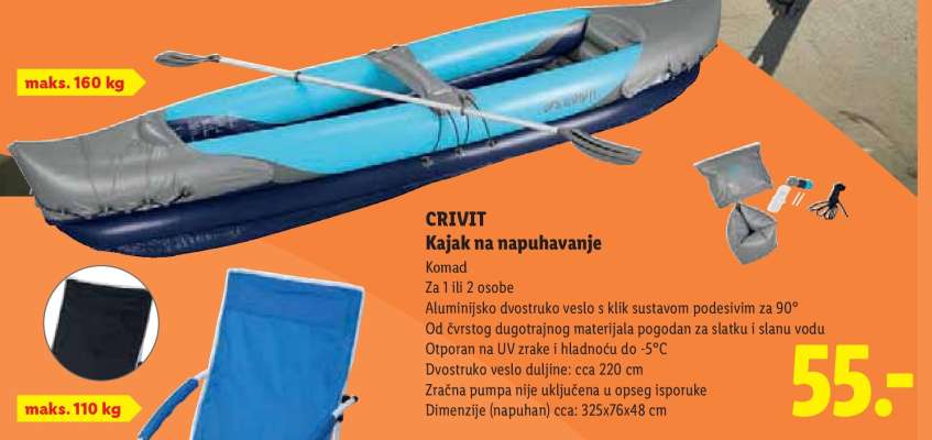 CRIVIT Kajak na napuhavanje