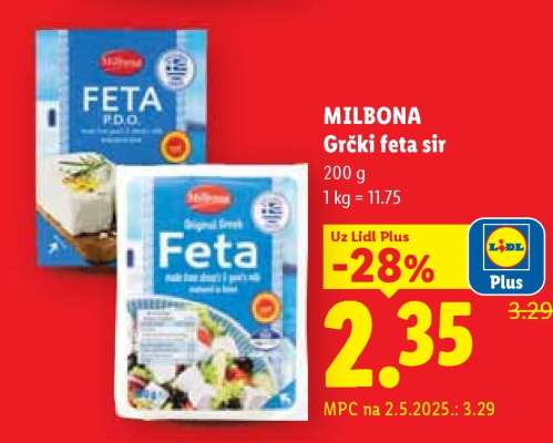 Milbona Grčki feta sir