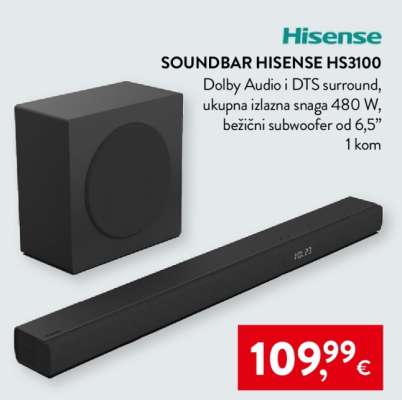 SOUNDBAR HISENSE HS3100