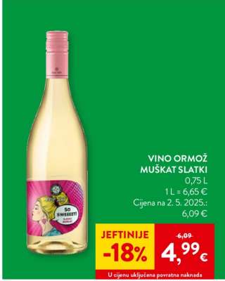 VINO ORMOŽ MUŠKAT SLATKI