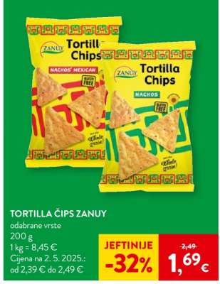 Tortilla čips Zanuy