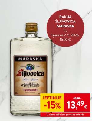 RAKIJA ŠLJIVOVICA MARASKA