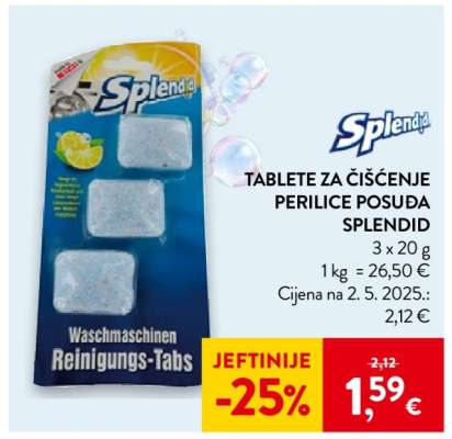 Splendid Tablete za čišćenje perilice posuđa