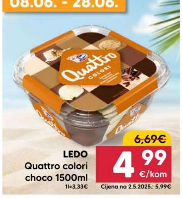 LEDO Quattro colori choco 1500ml
