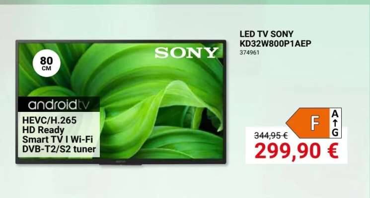 LED TV SONY KD32W800P1AEP
