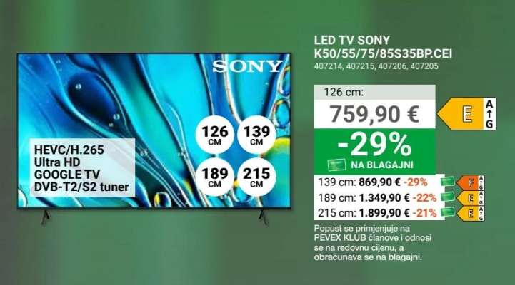 LED TV SONY K50/55/75/85S35BP.CEI