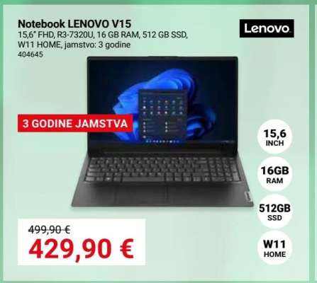 Notebook LENOVO V15