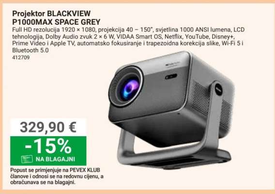 Projektor BLACKVIEW P1000MAX SPACE GREY