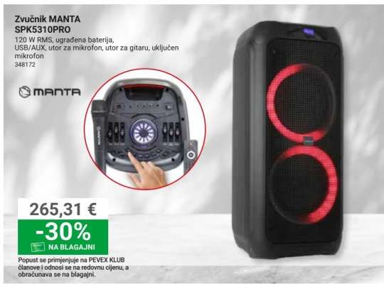Zvučnik MANTA SPK5310PRO